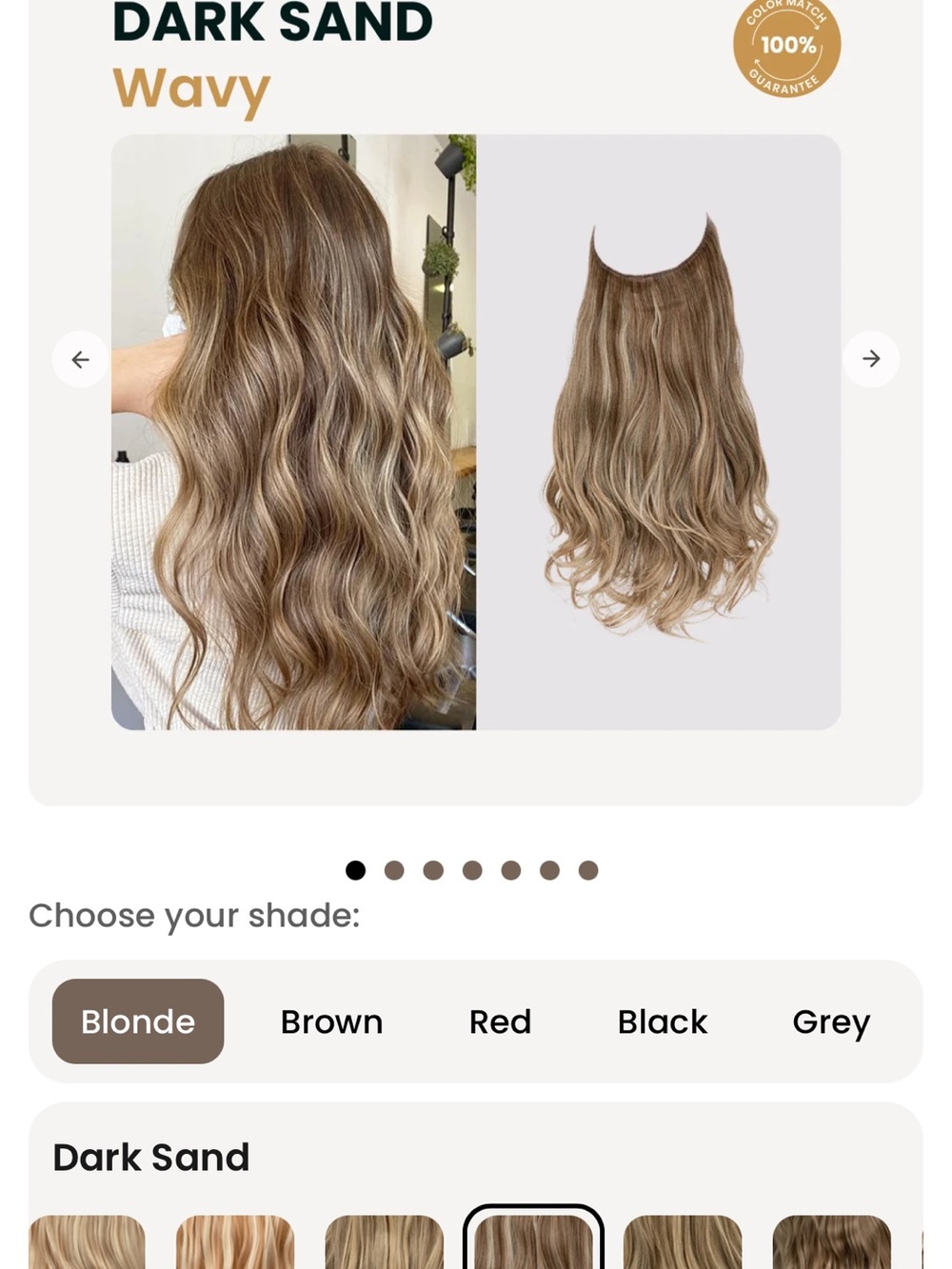 (4) THAT HAIR Dark Sand Wavy Hair Extension Halos- Blonde/Brown “dark sand”